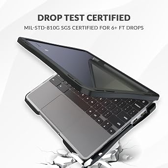 UZBL Air Hard Shell Case for HP Chromebook 11 G9 / G8 EE, Student-Proof K-12 Protective Clear Cover (1-Pack)