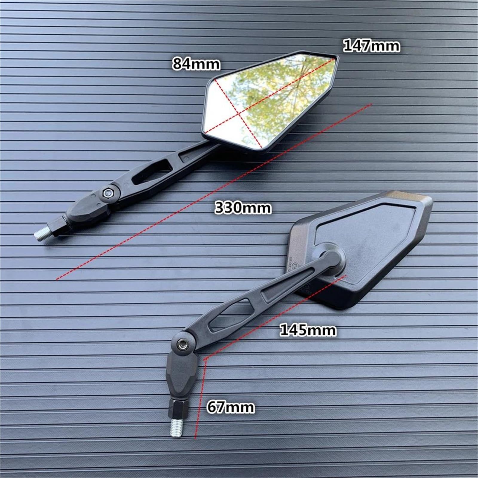 Specchietto Retrovisore Per Moto 10MM Per Coppia Di Spie Per Yamaha Per Kawasaki Per Suzuki Scooter Bar Mirror