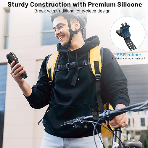 Miniatura 7 de Soporte desmontable para teléfono de bicicleta, ajuste de rotación de 360 grados, adecuado para teléfonos inteligentes de 4 a 6.5 pulgadas,