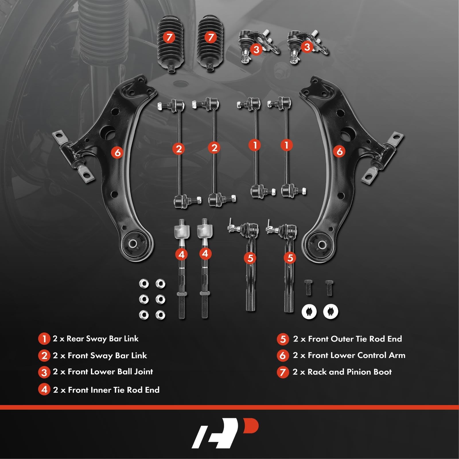 Front Struts w/Coil Springs + Sway Bars for 2001 2002