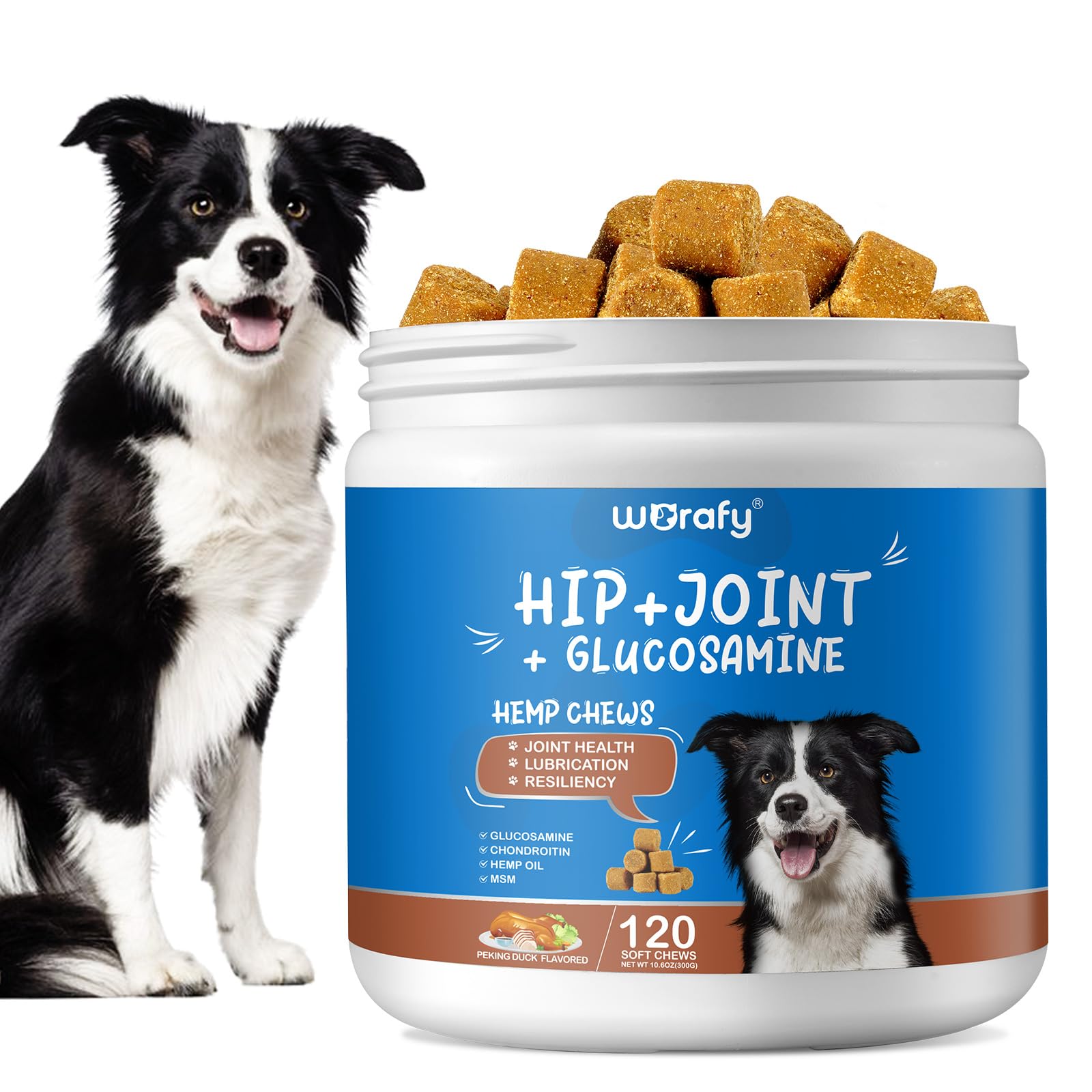 tkwwtyJoint Support Supplements Chew for Dogs 120 Count, Hip & Joint Care Tablets with Glucosamine, Chondroitin, Green Lipped Mussel and Vitamins for dog joint care