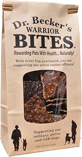Dr. Becker's Warrior Beef Bites | Grain Free Liver Training Treats for Dogs & Cats | Supporting Our Military, Police and SAR Canine Officers, 5 oz