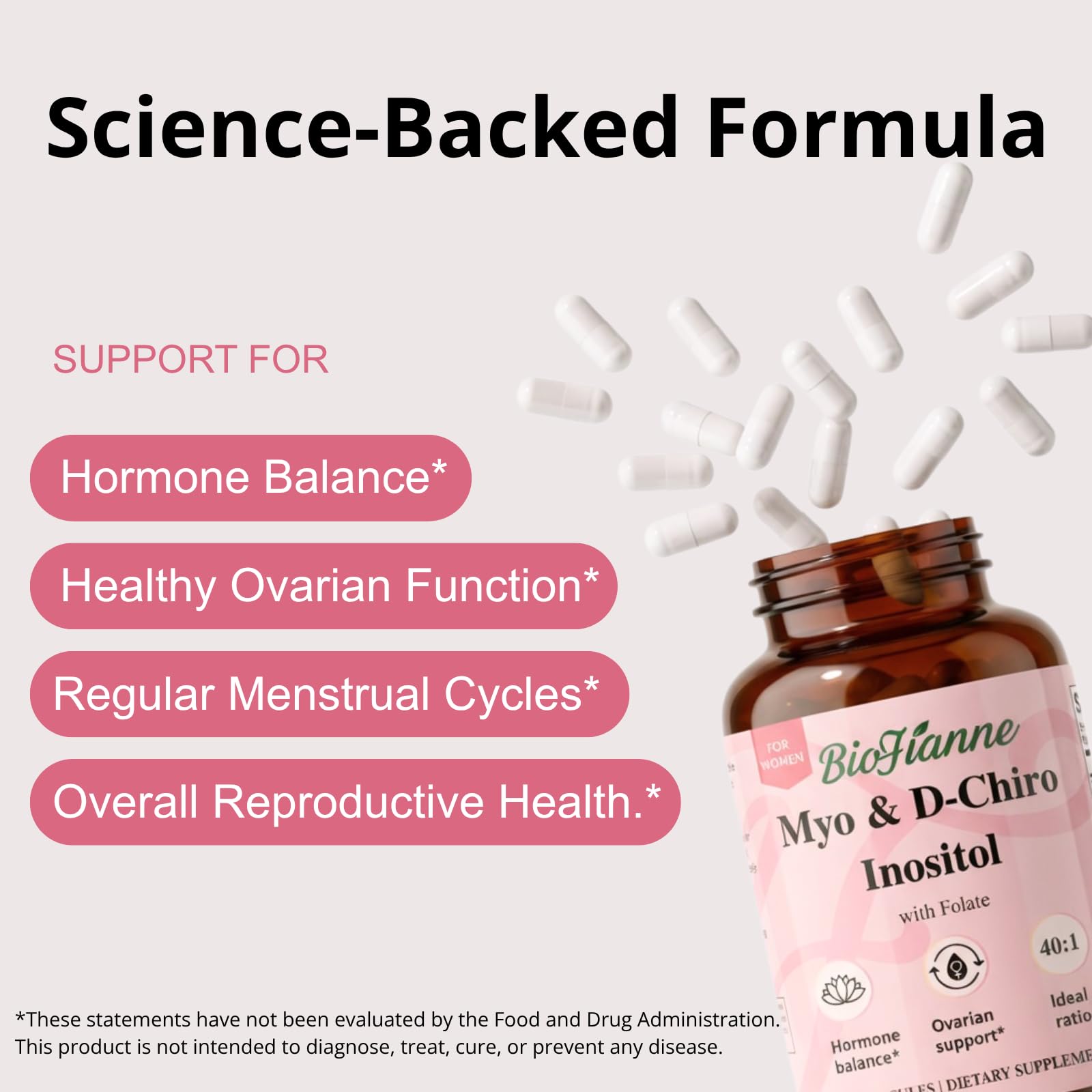 Myo-Inositol & D-Chiro Inositol Supplement for Women, 40:1 Ratio Ideal — Amazon image 3