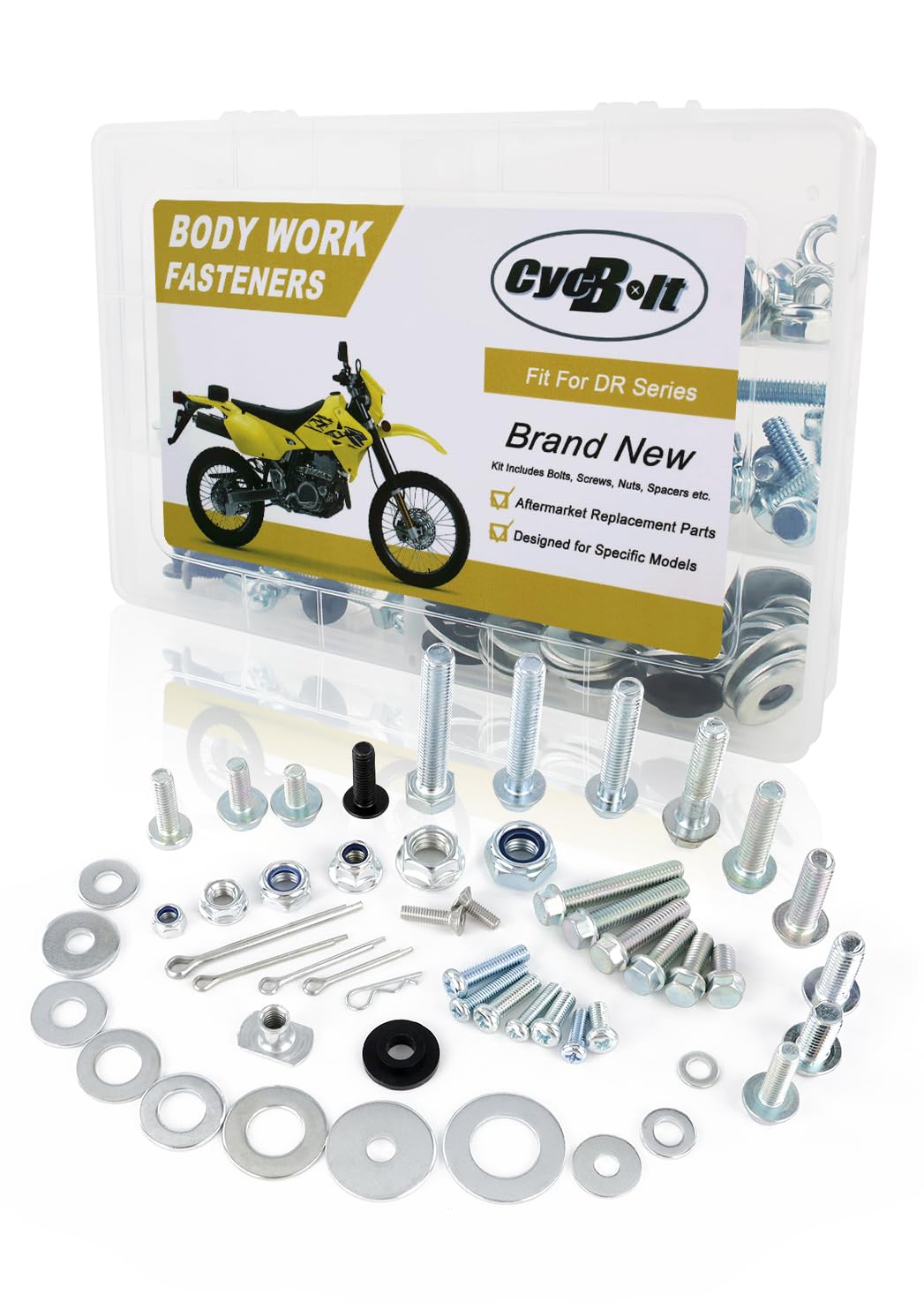 CYCBOLT 120 PCS Dirt Bike Body Bolt Set Fit for DR-Z400 DR600 DR650R RS