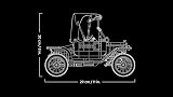 LEGO Icons Ford Model T - Retro Car Model Kit for Adults - Collectible Display Set w/Fabric Roof, Tall Wheels & Split Windscreen - DIY Gift for Fans of Classic Vehicles - 11376 - 7