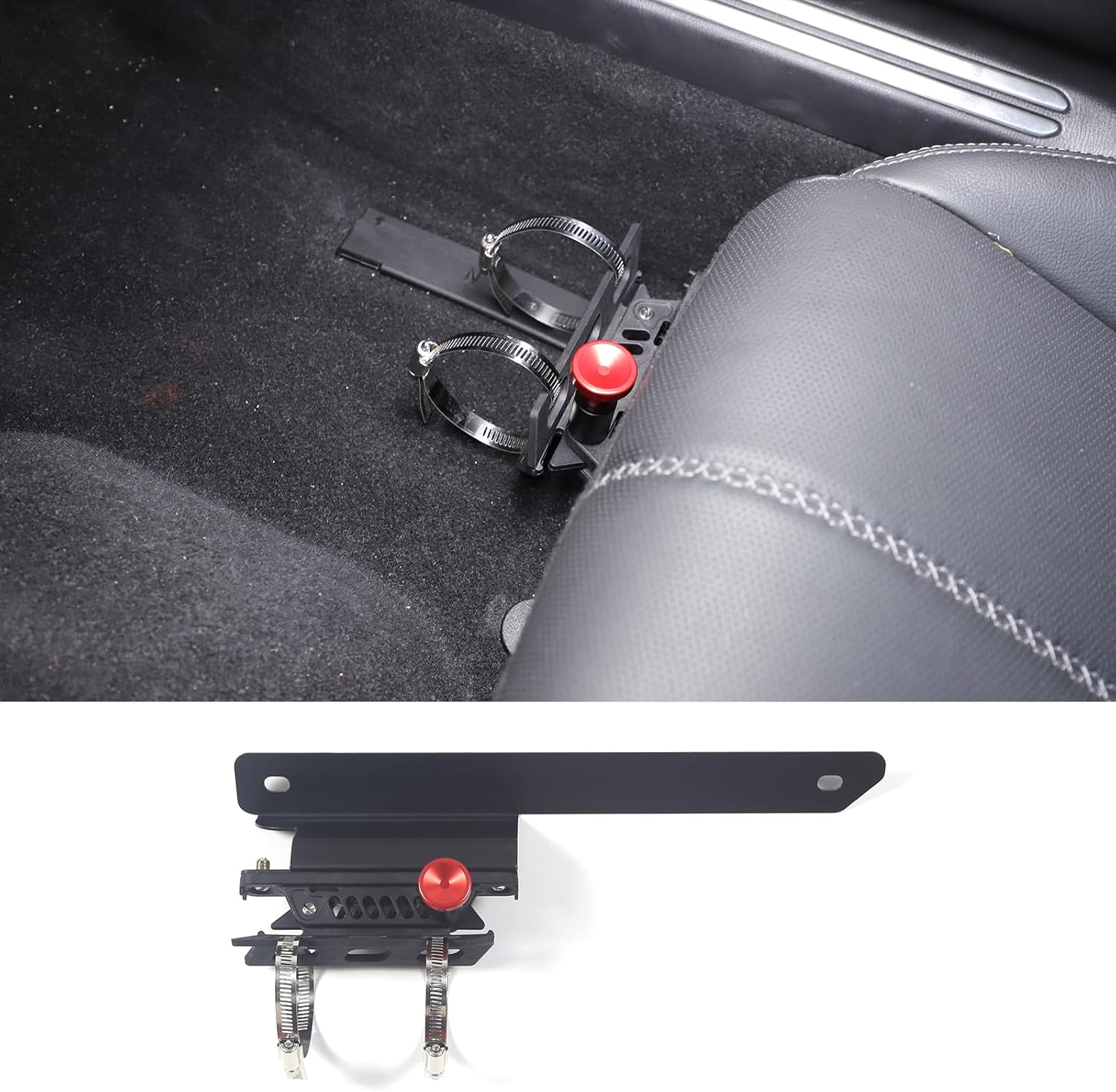 Quick Release Fire Extinguisher Holder Mount for Mazda MX-5 Miata 2016-2025 Accessories, Co-Pilot Under Seat Adjustable Roll Bar Fire Extinguisher Mounting Bracket Holder, Aluminum Alloy (Type A)