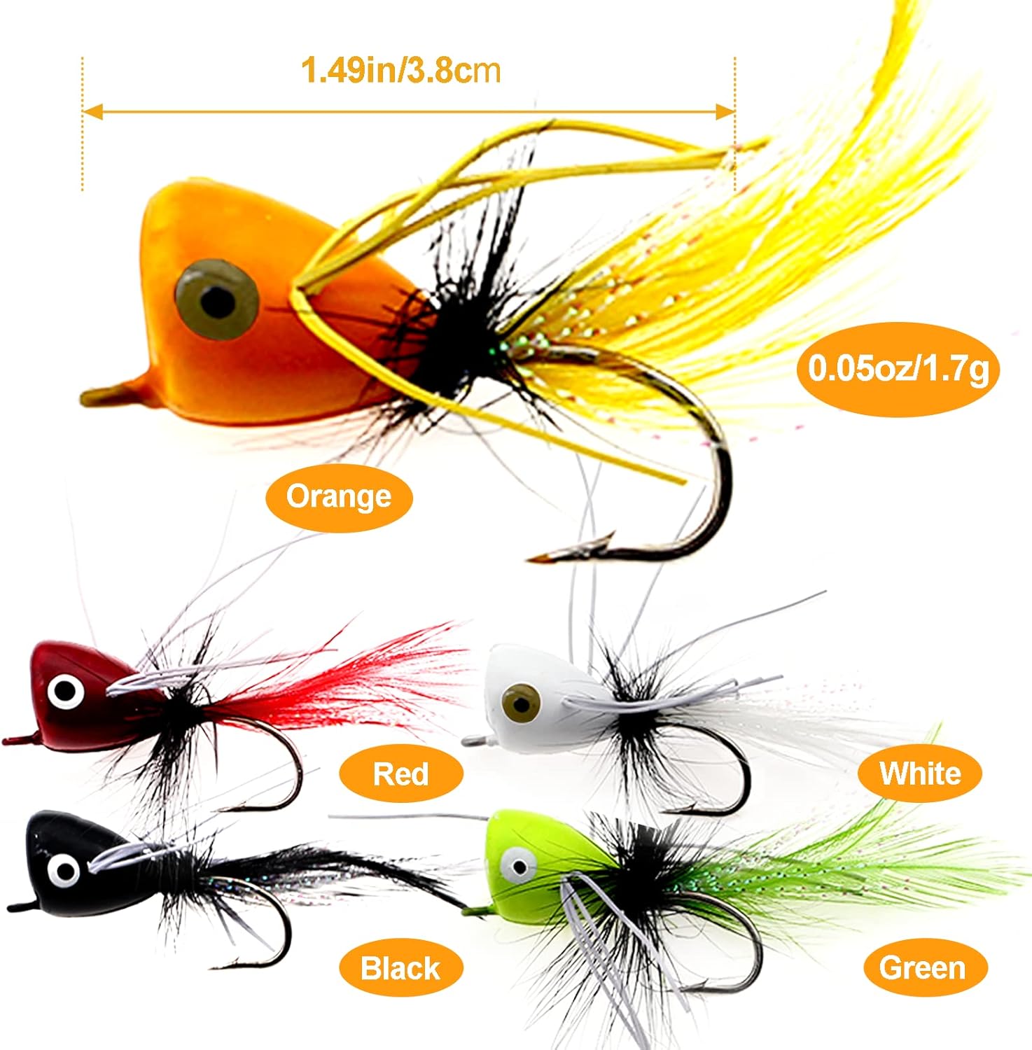 Ghanneey 10pcs Fly Fishing Poppers Fly Fishing Dry Flies Topwater Fishing Lures Bass Popper Flies Bugs Lures Panfish Bait Fly Trout Bobber Flies Kit for Bass Trout Panfish Bluegill Salmon : Sports & Outdoors
