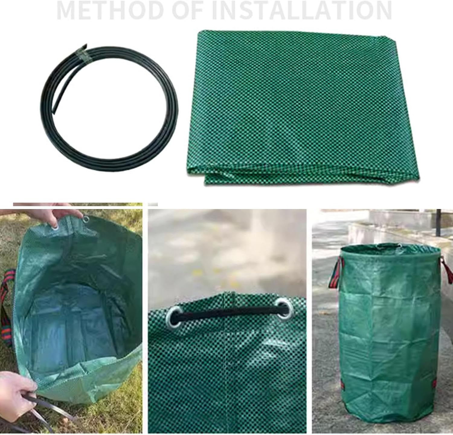 Leaf Bags, Comfortable Grip, 3 Pieces, Reusable Yard Waste Bag, Garden Waste Bag, Reusable And Eco-Friendly Design, For Home Outdoor Garden Camping