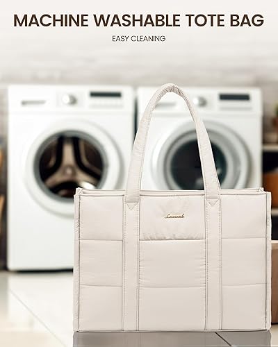 Miniatura 7 de LOVEVOOK Bolsa para laptop para mujer, bolsa de mano acolchada para el trabajo, maletín grande de computadora de 15.6 pulgadas para profesores,