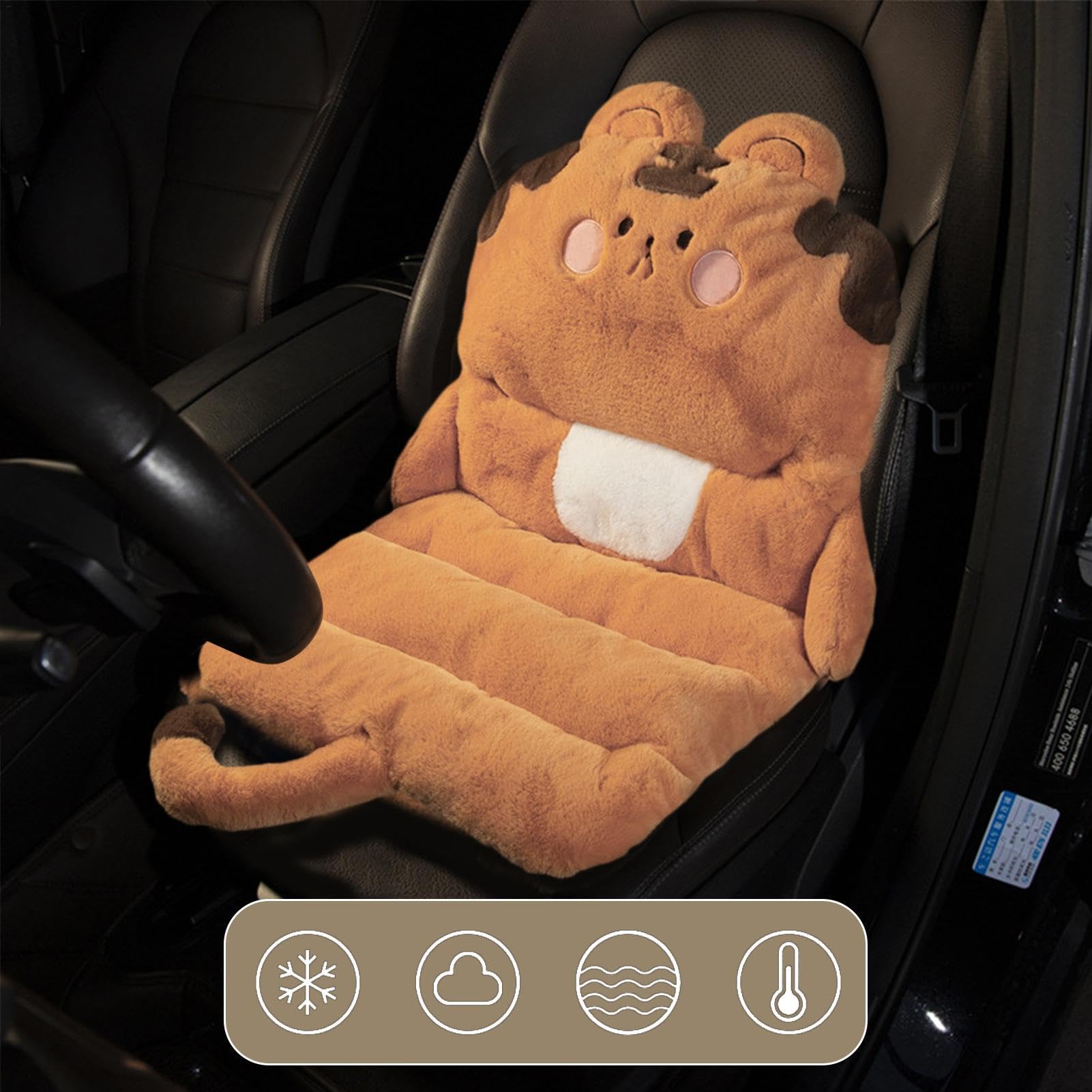 1/5 pz cuscino per sedia, cuscino di supporto lombare auto | antiscivolo lavabile 1 pezzo comodo cuscino per sedia a cartoni animati riduce la pressione sul coccige per auto, SUV, picnic | lavabile 1 pezzo comodo cuscino per sedia a cartoni animati riduce