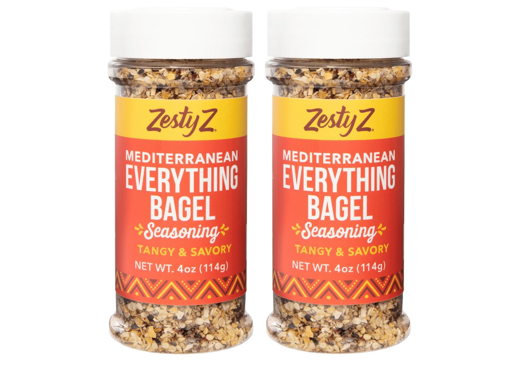 Everything But The Bagel Seasoning by Zesty Z (4oz Shaker - 2pk) - A Mediterranean Twist on Your Favorite Mix to Spice Up Bagels, Toast, Eggs, Avocados, or Recipes! Paleo, Whole30, Vegan, and Keto