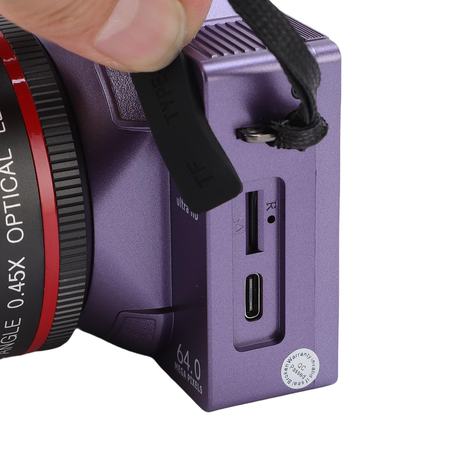 Cuifati Aparat Cyfrowy 4K do Fotografii, 64MP 18x Optyczny Zoom Cyfrowy z Ekranem Klapki, 3 -calowy Ekran Wyświetlacza Automatyczna Kamera Vloggingowa, dla Początkujących, Nastolatków (PURPLE)