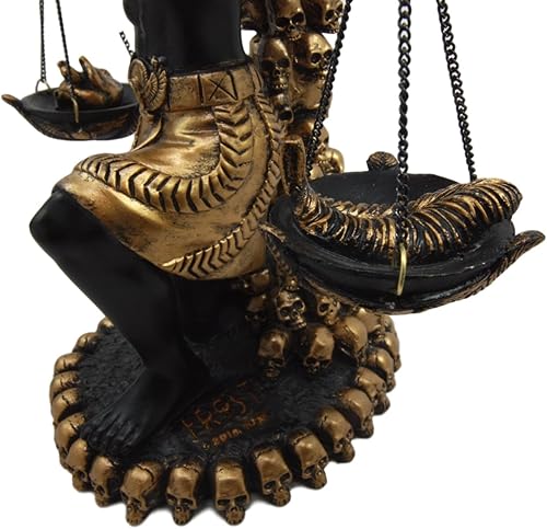 Miniatura 6 de Ebros - Estatua de Anubis de Dios Egipcio Antiguo por Ankh Altar Pesando el Corazón Contra Pluma de Avestruz Figura de 9 pulgadas de alto