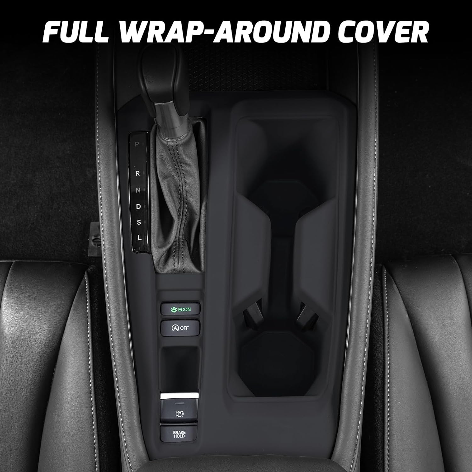 for 2025 Honda Accord Silicone Car Gear Shift Panel Protective Cover Compatible with 11th Gen Accord 2023 2024 Automotive Interior Decorative Accessories Black Non-Slip Center Console Coaster