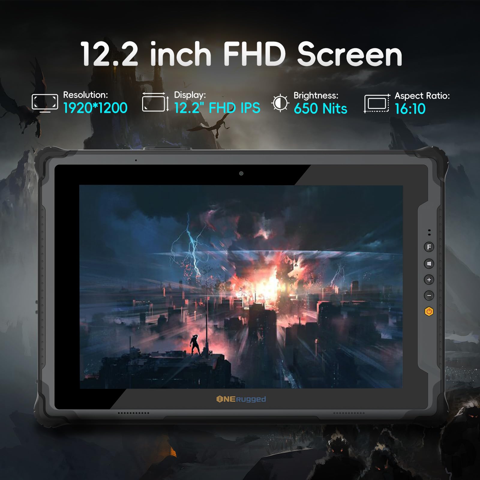 Rugged Tablet M20J, 12,2 pollici, Windows 11 Pro, tablet robusto, 8 GB + 128 GB, Intel N5105, 6300 mAh + 860 mAh, batterie doppie IP65, impermeabile, 4G LTE per lavori di costruzione