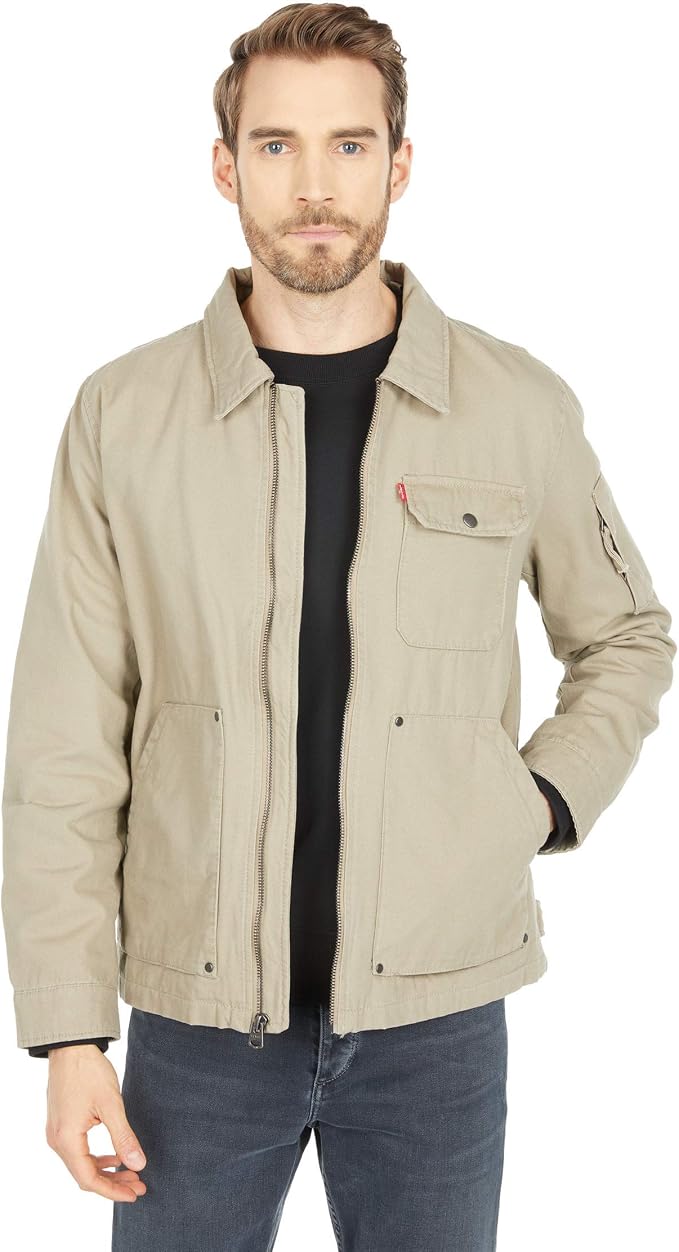 Cotton Canvas Trucker Jacket 