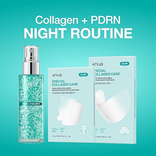 Miniatura 2 de Anua PDRN - Juego de cuidado intensivo de línea fina de colágeno, PDRN Salmon DNA Glow Serum Spray, parche de colágeno para cuello y línea fina