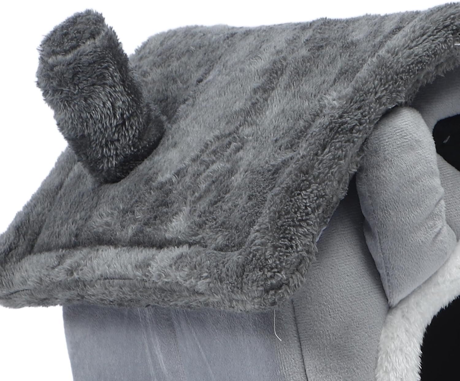 YUYTE Indoor Dog House Puppy Cave Pet House for Small Dogs with Removable Washable Cover Bottom Soft Fleece Linen (L)