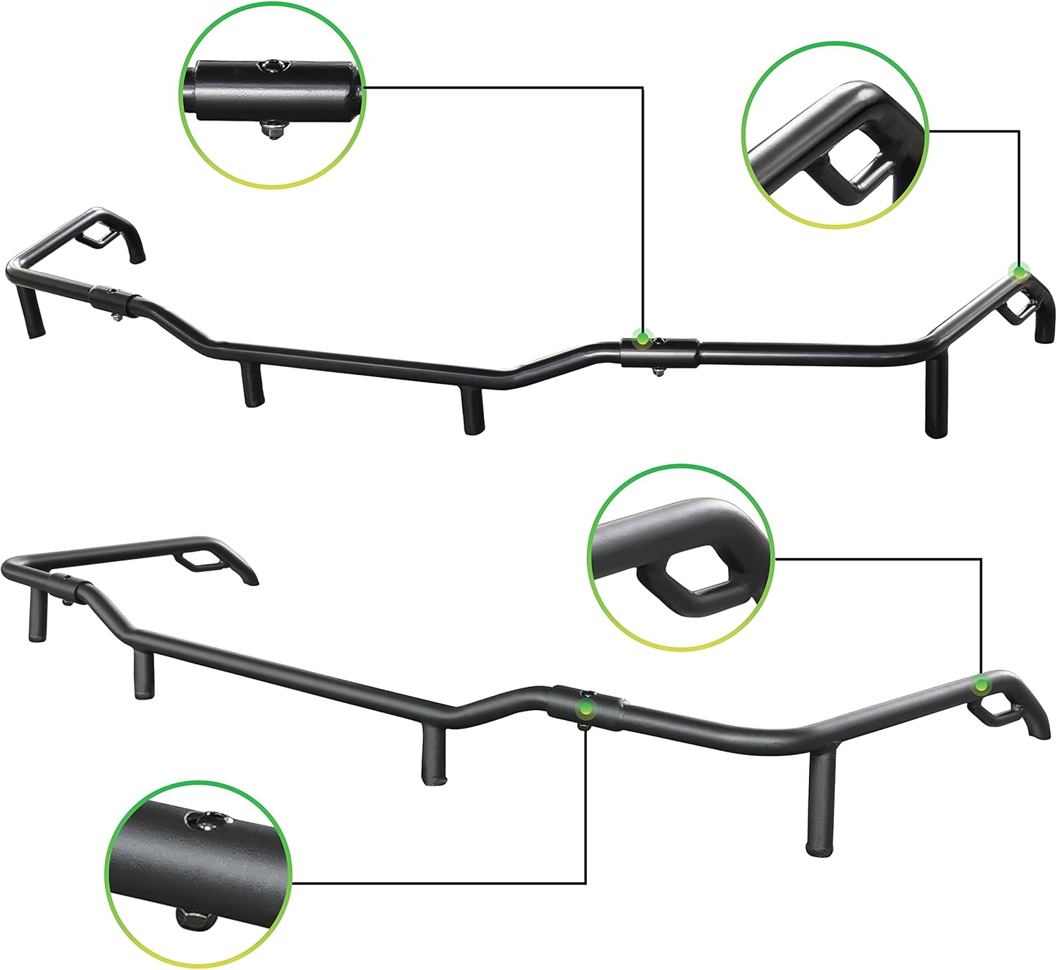 Front & Rear Rack Extender Kit for Sportsman 570 450 14-23, Storage Heavy Steel Rack Extender for Sportsman X2/SP/Touring 570/450 2014-2023 Accessories, Replace OEM #2879716, 2879717