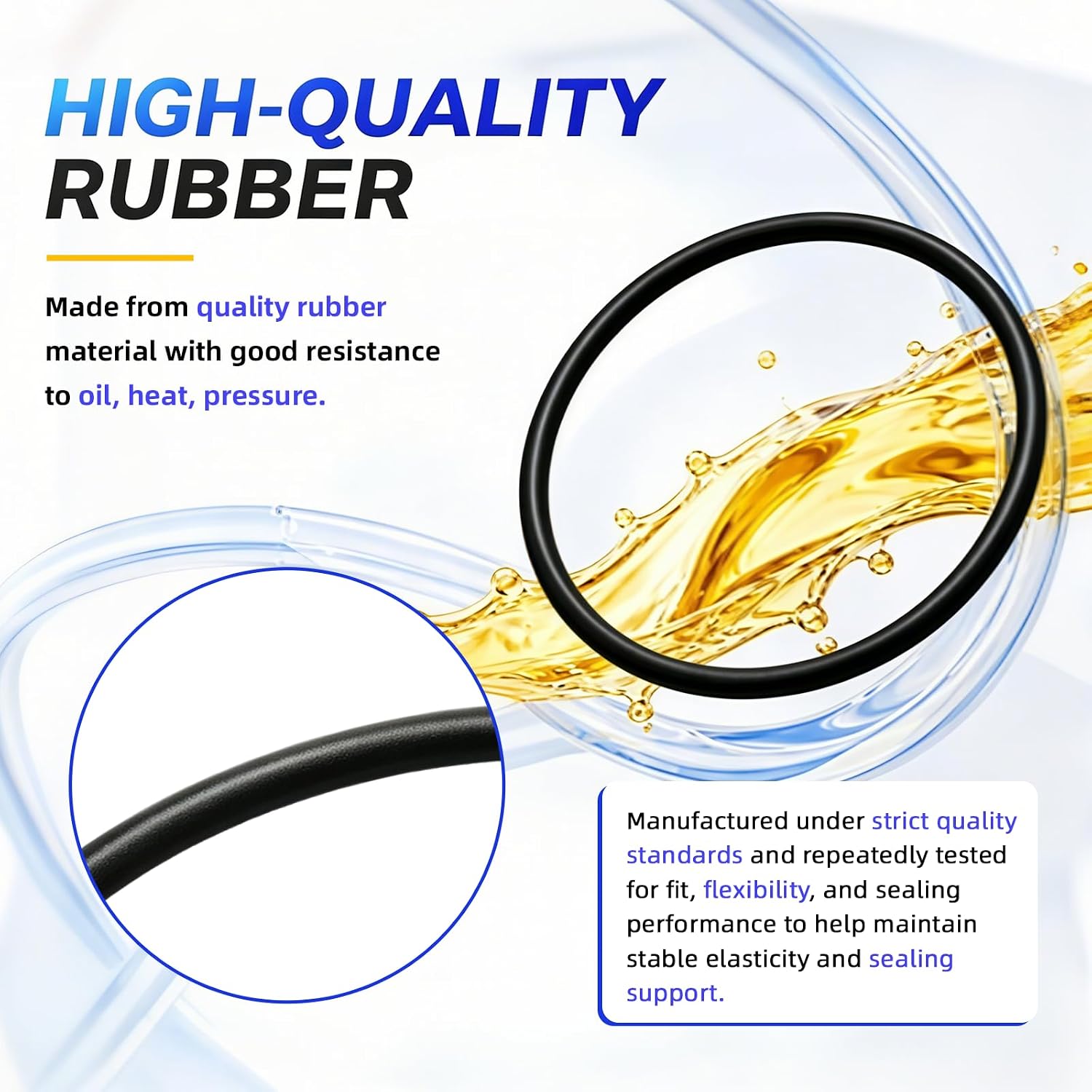 91301-P8A-A00 O-Ring Engine Camshaft Front End Seal (48.5x2.4), Compatible with Honda,Acura Civic Accord Odyssey,Replaces 91301P8AA00, 15312-RZA-003（5-Pack）