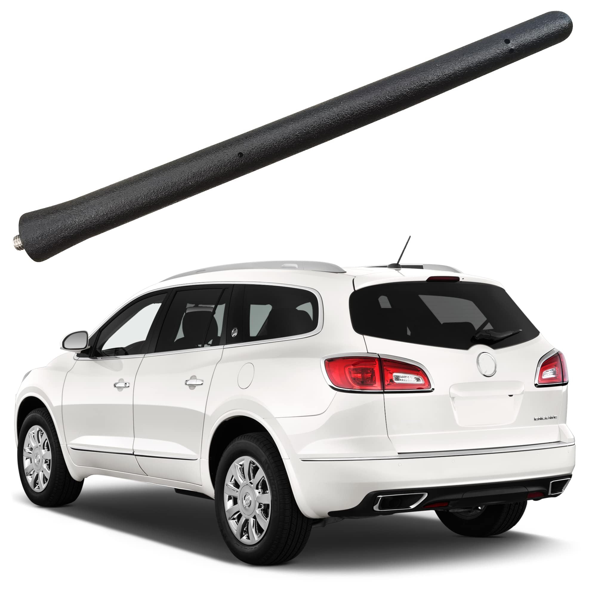 Rubber Antenna for Buick Enclave (2008-2015), Buick Enclave Antenna - Car Wash Proof, 6 3/4 Inch Internal Copper Coil Antenna Mast Replacement