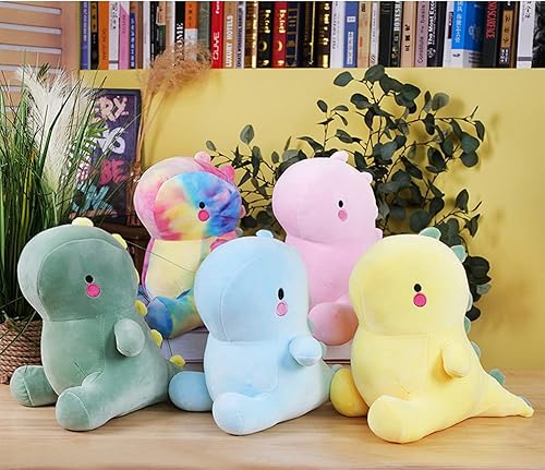 Miniatura 6 de Yonclap Lindos animales de peluche de dinosaurio de dibujos animados, juguete de peluche de dinosaurio suave para abrazar (azul, 9.6 pulgadas9.8 in)
