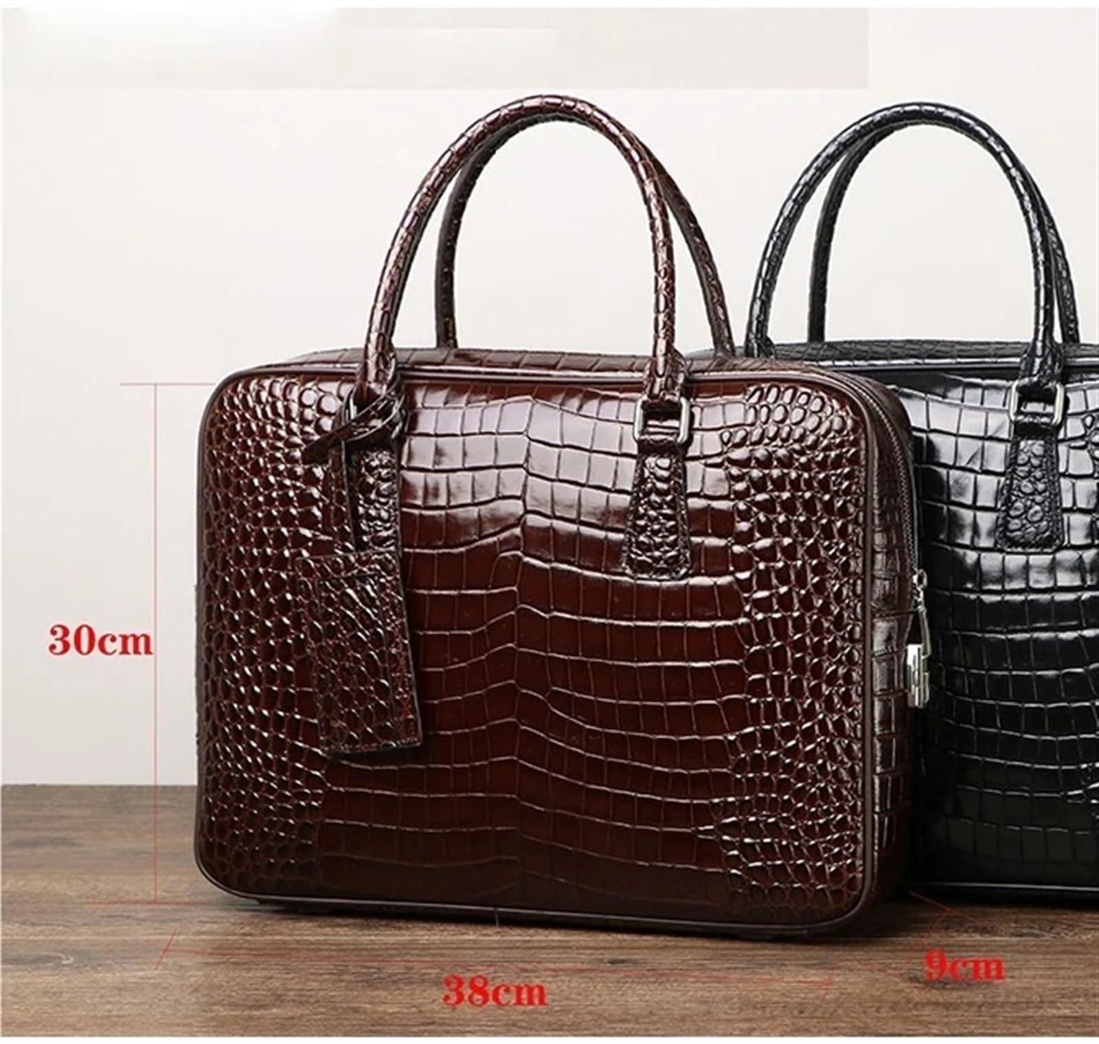 Cartella da Uomo Borsa da Uomo in Pelle, Borsetta, Valigetta da Uomo Borsa da Ufficio da Uomo Valigetta for Laptop da Uomo(Black)