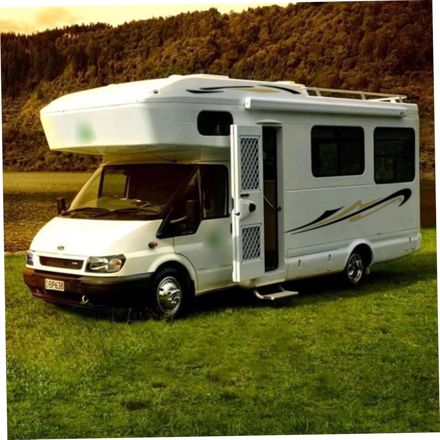 165x16 Inch RV Decals, Self-Adhesive Car Stickers Decorative for Van Caravan Vehicles, 165x16 Inch Size, RV Decals Graphics Exterior Large