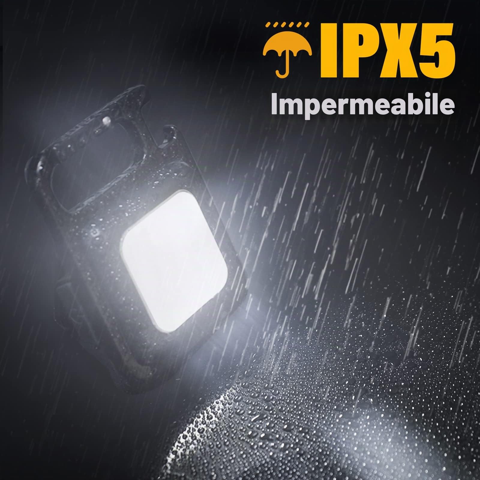 Nizirioo Mini Led Lampada da Lavoro: Nizirioo 6 Pezzi Impermeabili 800 Lumen Luce Meccanica Magnetica Portatile con Ricarica Usb Torcia Cob per Campeggio Riparazione di Emergenza