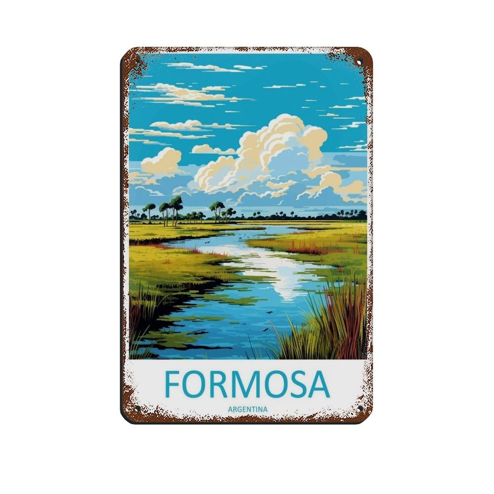 Formosa Travel Art Argentina Travel Poster (15) Tin Sign Vintage Metal Pub Club Cafe Bar Home Wall Art Decoration Poster Retro 8x12inch(20x30cm)
