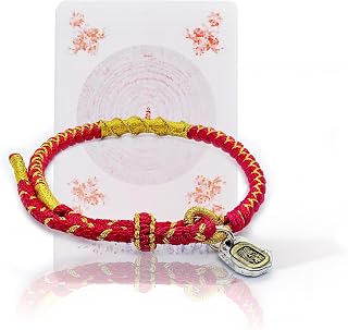 Tibetan Red String Bracelets–Family Harmony, Love, Adventure Protection, Feng Shui & Sacred Talisman–Buddhist Amulet Cords for Men, Women