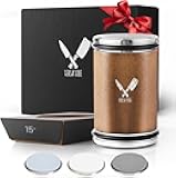 Upgraded Heavy Dutty Rolling Knife Sharpener Kit - 4 Angles - 600,1000 Daimond & 6000 Grit Replacement Disc | 4 Adjustable Angles | Knife Sharpening Kit for All Kitchen & Chef Knives