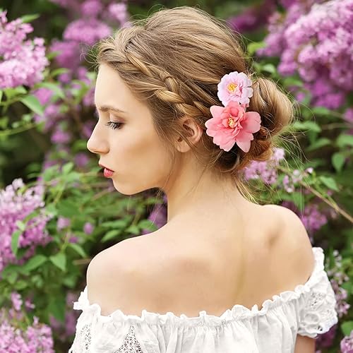 Miniatura 2 de BBTO 21 pinzas para el cabello con diseño de flores, pasadores para el cabello de mujer, accesorios para el cabello de flores, pinzas para el