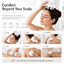 NIROGIN Electric Scalp Massager for Hair Growth | Head Massager Vibrating Machine | Scalp Massager Brush for Deep Head Massage & Stress Relief | Hair Massager for Scalp Massage | Rechargeable (White) gallery image