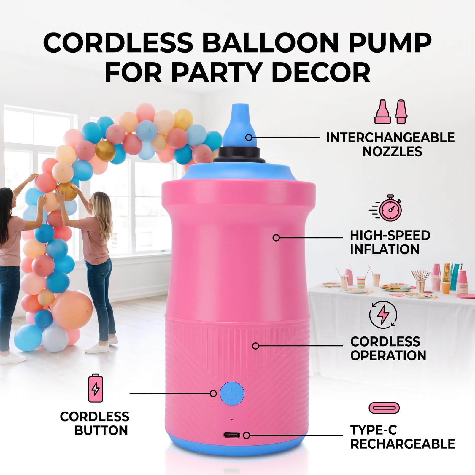 Pompe à Ballons électrique, Pompe à Ballons Automatique