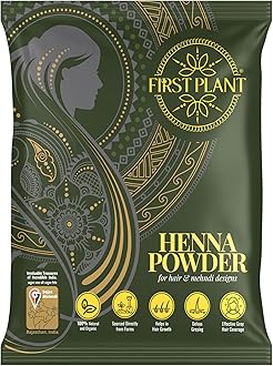 FIRST PLANT - Premium Rajasthani HENNA POWDER | 100% Organic Henna Powder for Hair Colour and Hair Care I GI Tagged Henna directly from Farms (350 gm)
