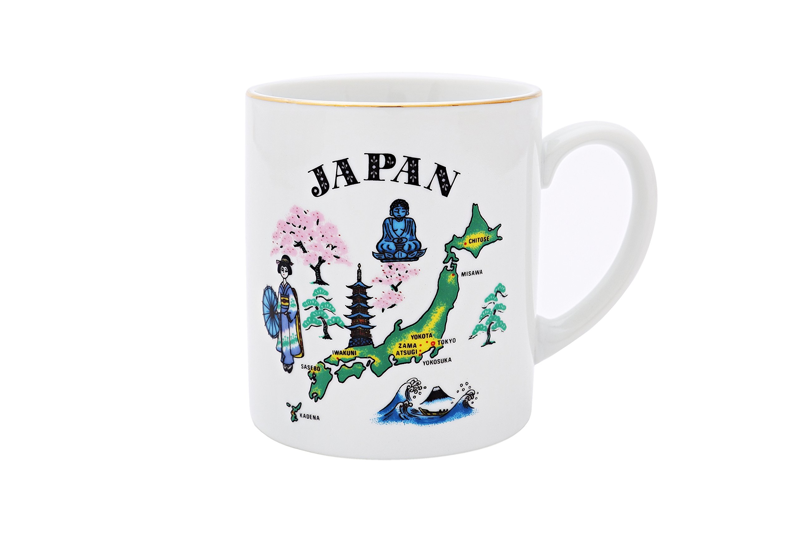 MAP OF JAPAN 10oz MUG MADE IN JAPAN (Map of Japan)