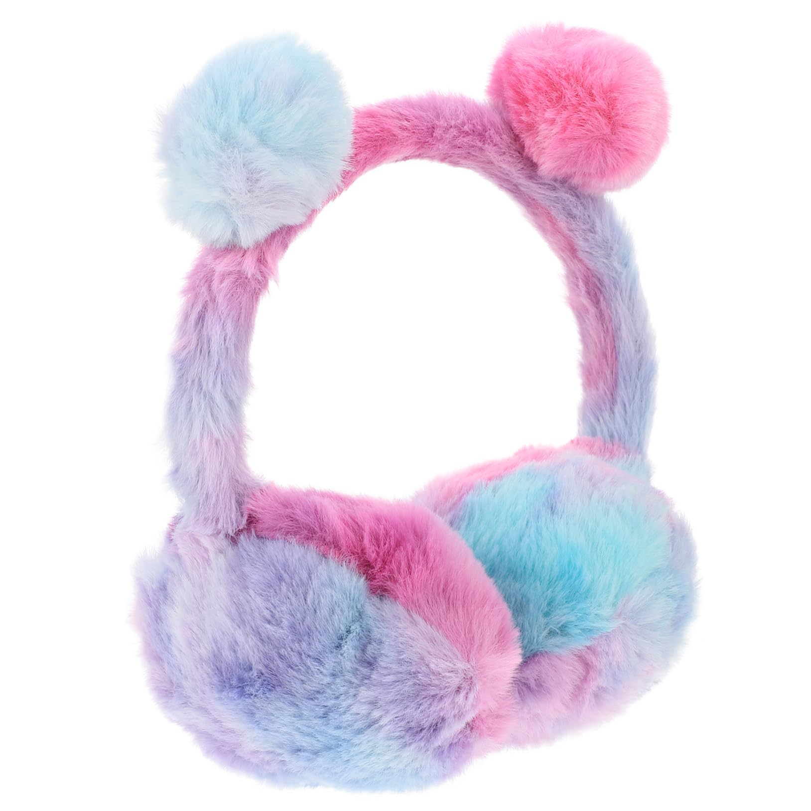OUNONA Furry Plush Earmuffs for Warm Ear Protection Cover Adorable Gradient Winter Ear Sleeves present for Christmas and Birthday Celebrations
