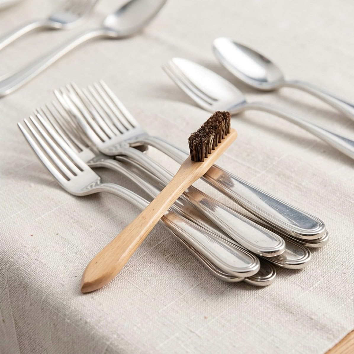 Horsehair Silver Cleaning Brush Jewelry Polishing Kit for Silverware