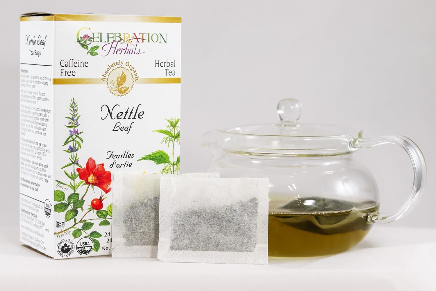 Celebration Herbals Organic Nettle Leaf Tea Caffeine Free, Feuilles D'ortie -- 24 Herbal Tea Bags - Image 3