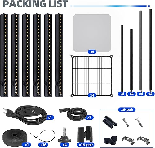 Miniatura 6 de Barrina Soporte para plantas con luces de cultivo para plantas de interior, estante para plantas con luz de crecimiento de espectro completo,