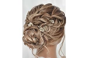 Heread Pearl Bridal Wedding Hair Pins for Women and Girls (Pack of 3)