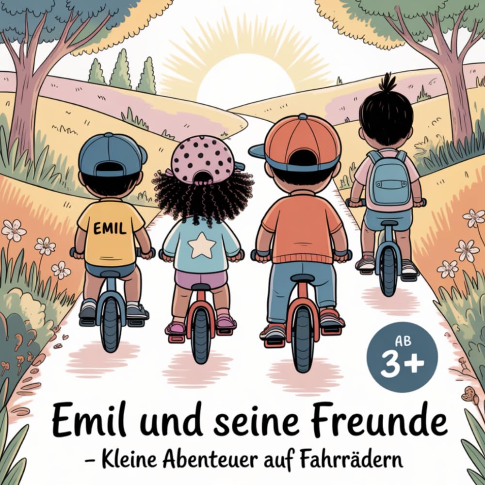 Emil und seine Freunde - Ein kleines Abenteuer auf Fahrrädern: Ausmalen, träumen und entdecken – mit Emil, Julia, Ben und Karl. ab 3+, 60 Bilder