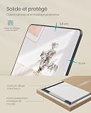 SONGMICS Miroir Intégral, 165 x 50 cm, Miroir Rectangulaire sur Pied, à Poser au Sol, Cadre en Alliage d’Aluminium, Verre Trempé, pour Chambre, Salon, Dressing, Noir d’Encre LFM030B01 - 6