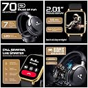 PunnkFunnk EchoPlus Headphones + H9 Smart Watch Combo – Wireless Bluetooth Headphones with Deep Bass & 40mm Drivers + H9 Smartwatch with HD Display, Fitness Tracker, Heart Rate Monitor, Long Battery gallery image