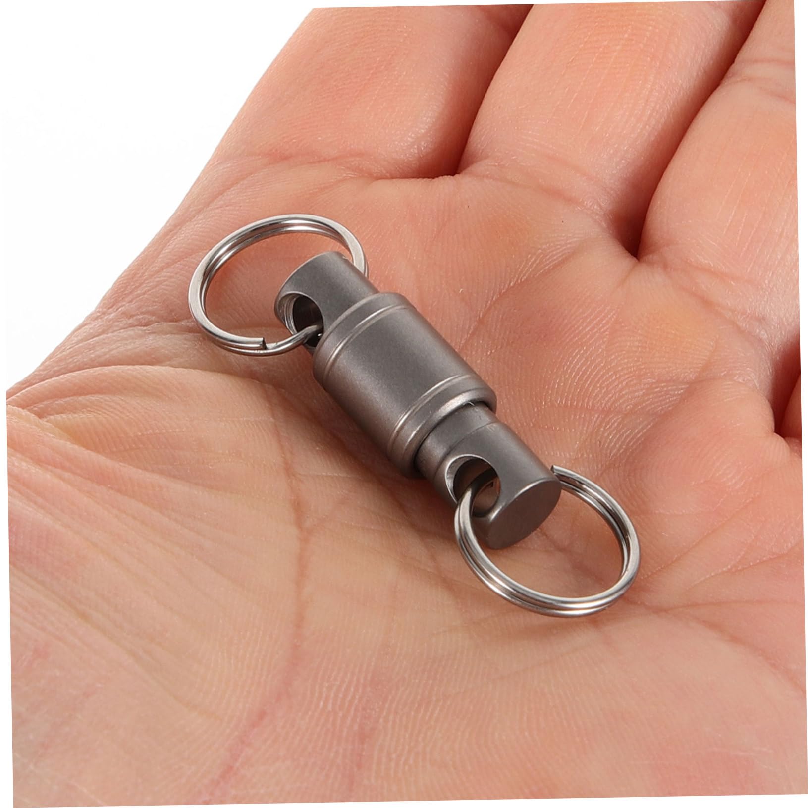 Toyvian Anello per Strumenti per Portachiavi Portachiavi con moschettone Titolare Anelli Chiave per Le Chiavi dell'auto Piccolo Portachiavi a sgancio rapido Lega di Titanio Argento