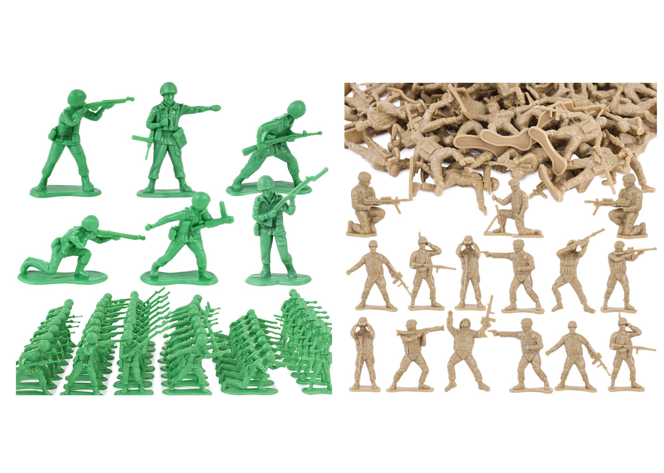 Amazon.com: 3 otters 180PCS Army Men Toys Bundle, Green and Yellow