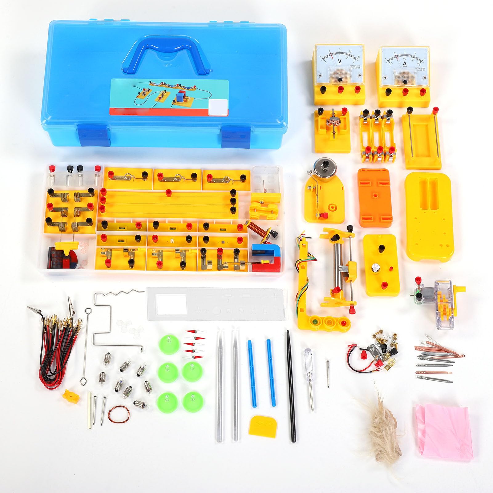 Kit per Esperimenti di Fisica, Set di elettricità e Magnetismo con Voltmetro Amperometro per L'apprendimento STEM delle Scuole Superiori