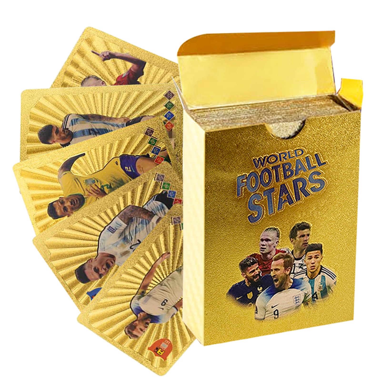 Vrozakn Soccer Cards 2024,World Cup Soccer Star Trading Cards,Sports Cards,Soccer Star Collection Light Gold Card
