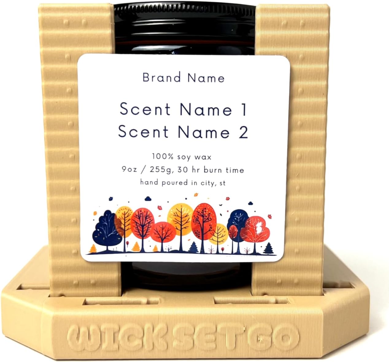 Wick Set Go Sticker Label Application Installation Tool for Jars, Containers, Bottles